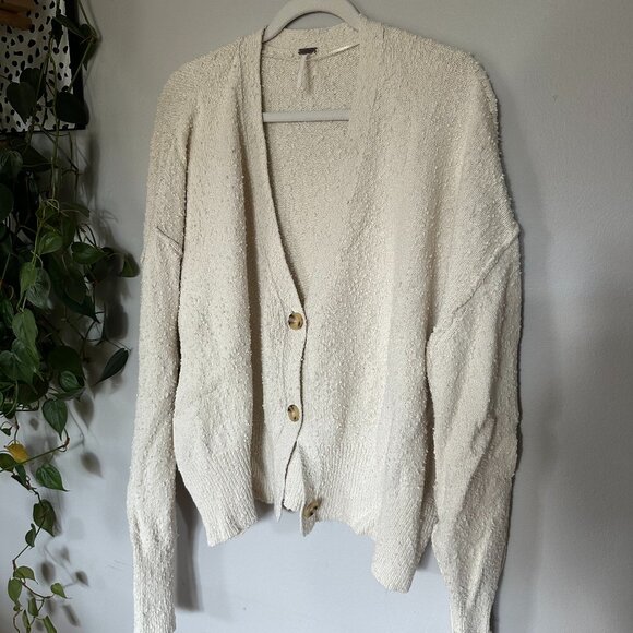 Free People Sweaters - Women's Free People Find My Friend Cardigan - Cream - Size Large - GUC